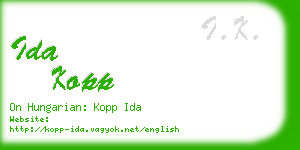 ida kopp business card